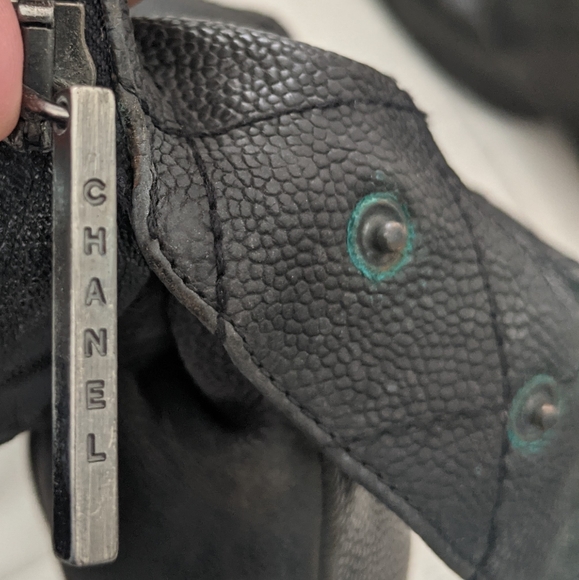 Rare! Chanel Quilted CC Over The Knee Black Leather Boots Size 10.5 US Women - Picture 12 of 16